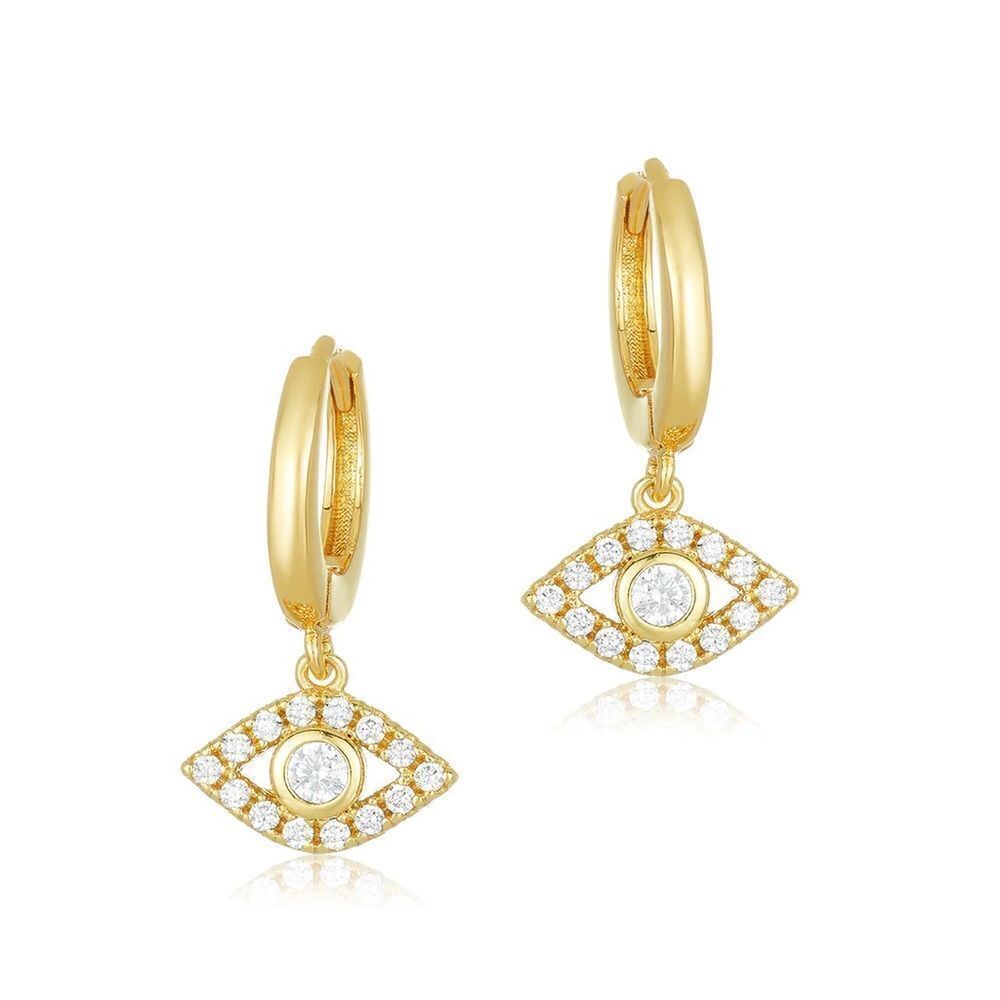 Evil Eye Huggie Hoop Earrings